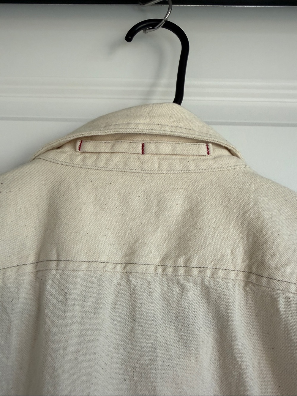 Banana Republic Shirt Cream Short Sleeve Button Down Cotton - Picture 4 of 6
